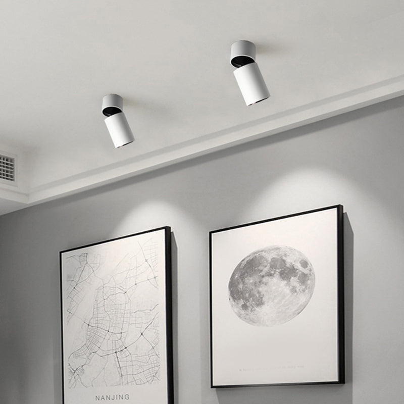 Modern Mini Cylindrical Surface Mounted Ceiling Lamp Living Room Bedroom Adjustable LED Downlight