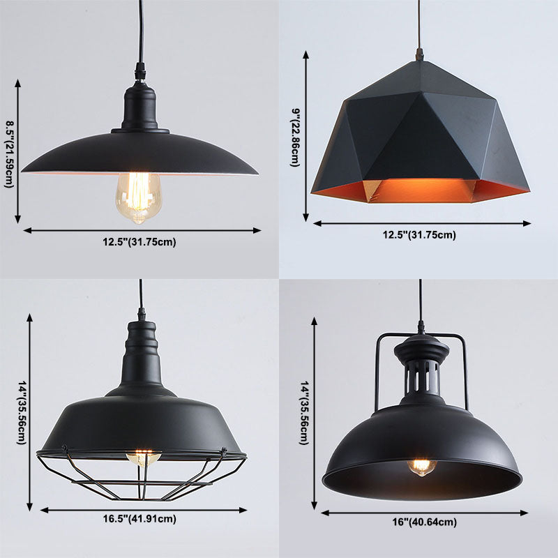 1 Light Ceiling Pendant Creative Industrial Style Metal Pendant for Restaurant