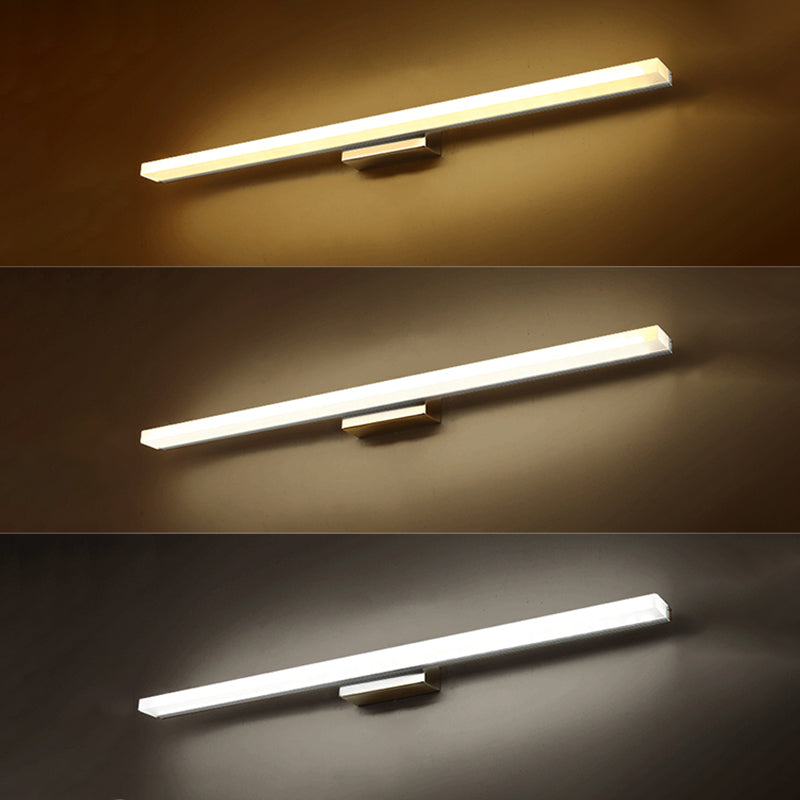 Lámpara de pared de pared acrílica moderna de 1 luz de 1 luces Lámpara montada en la pared para el baño