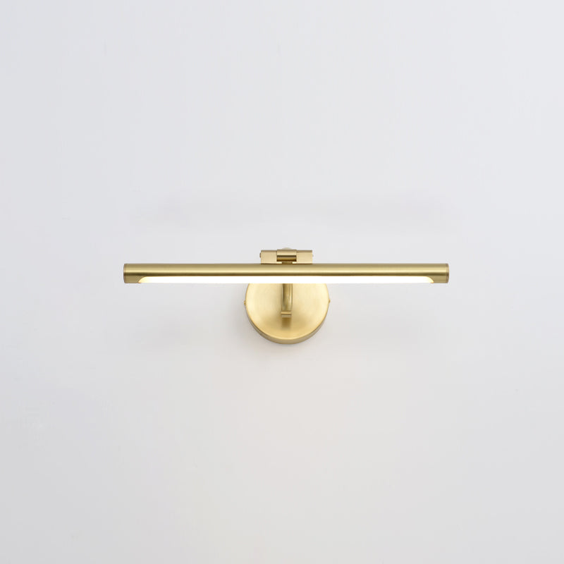 Linear Shade Modern Style Wall Sconce Metal 1 Light Sconces in Brass Finish