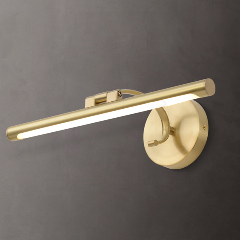 Linear Shade Modern Style Wall Sconce Metal 1 Light Sconces in Brass Finish