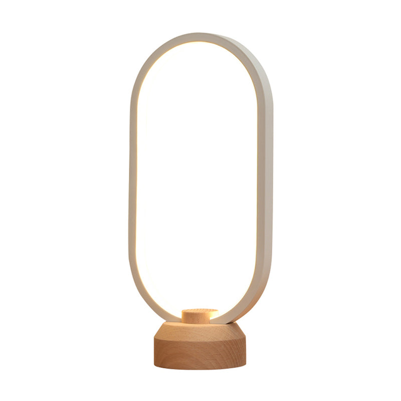 Lampe de table à 1 lumière moderne avec table linéaire de port USB pour chambre à coucher