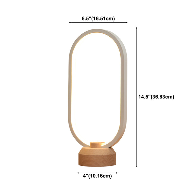 Lampe de table à 1 lumière moderne avec table linéaire de port USB pour chambre à coucher