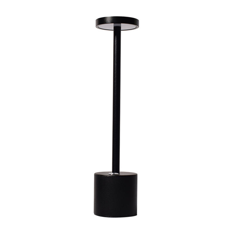 Rounded 1-Light LED Table Light with USB Port Modern Table Lamp for Bedroom