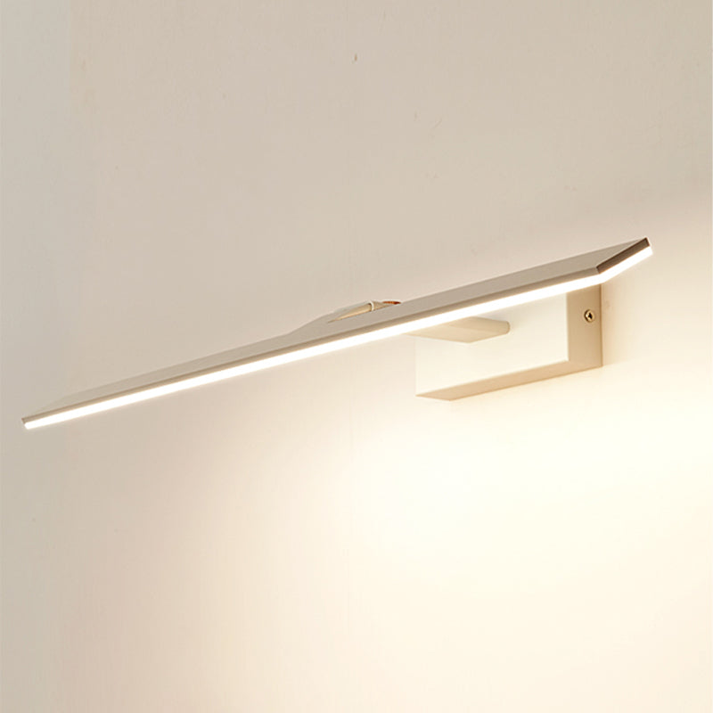 Luces de tocador montado en la pared minimalista con brazo ajustable sobre espejo para el baño