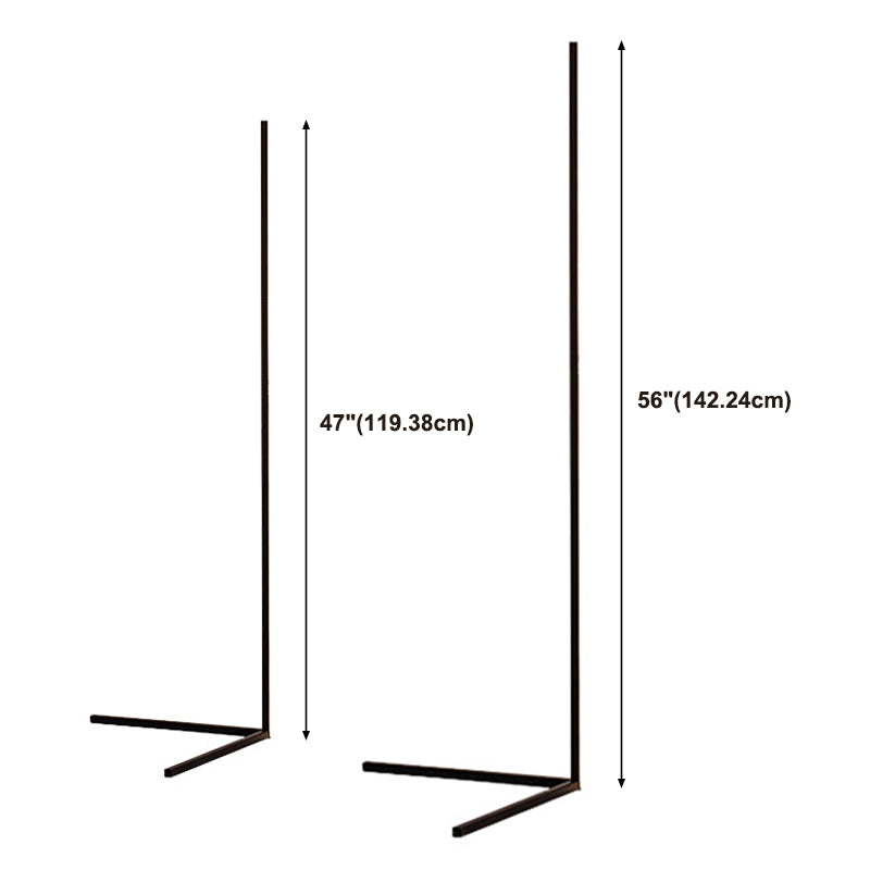 Luz de piso LED rectilínea de estilo nórdico Lámpara de esquina de la sala de estar de metal