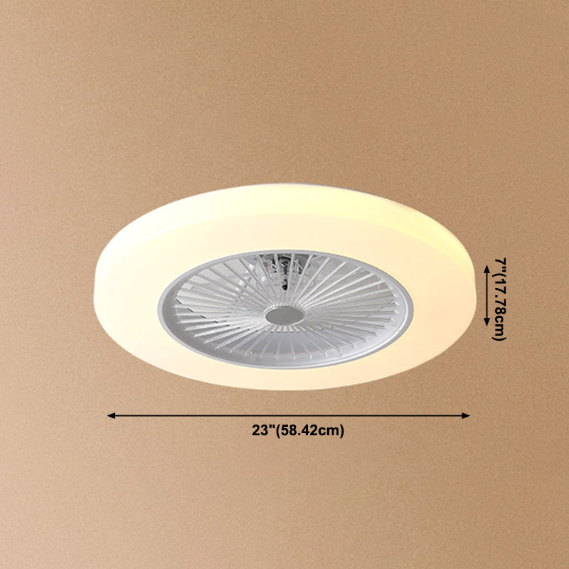 Lampada per ventola rotonda a taglio dritto semplicità sala da pranzo acrilico LED LED LUCE