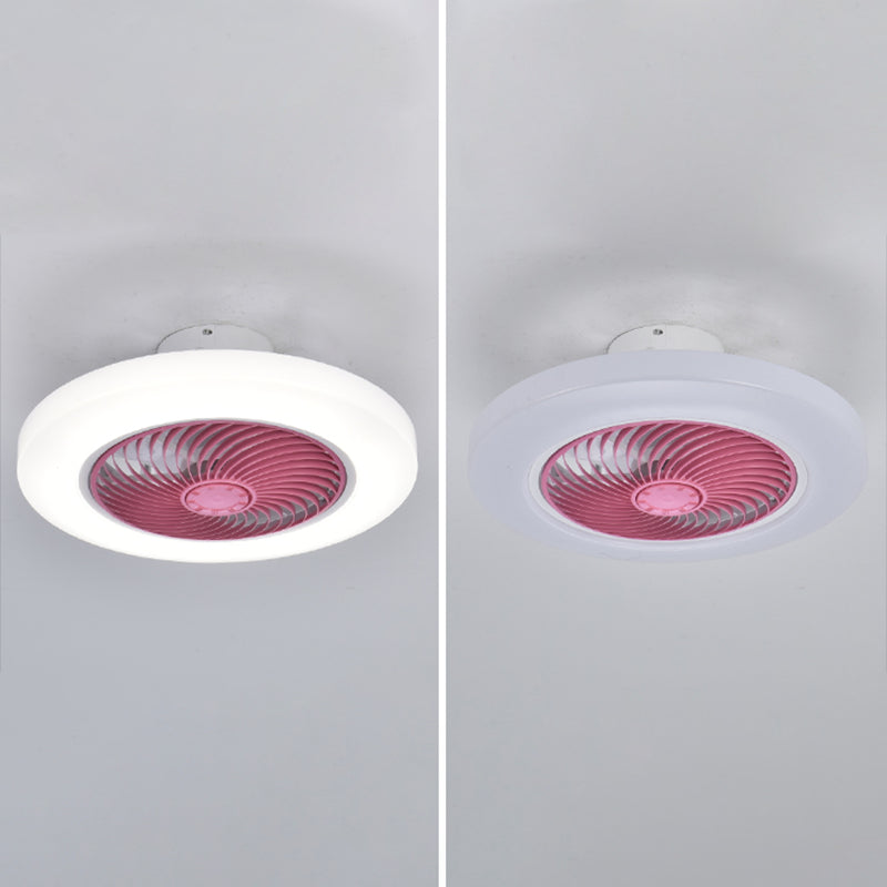 Lampada per ventola rotonda a taglio dritto semplicità sala da pranzo acrilico LED LED LUCE