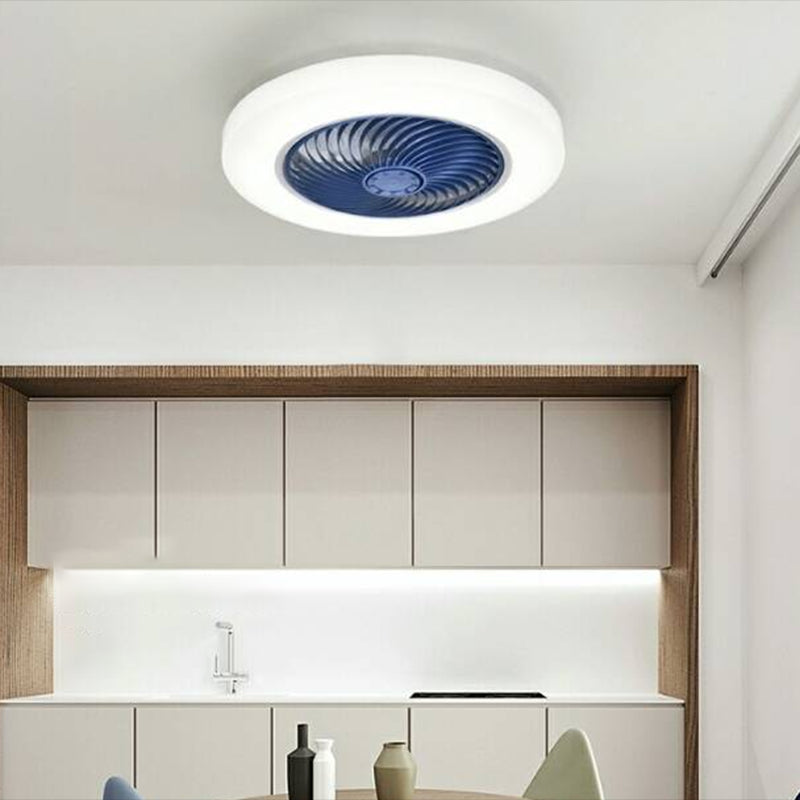 Lampada per ventola rotonda a taglio dritto semplicità sala da pranzo acrilico LED LED LUCE