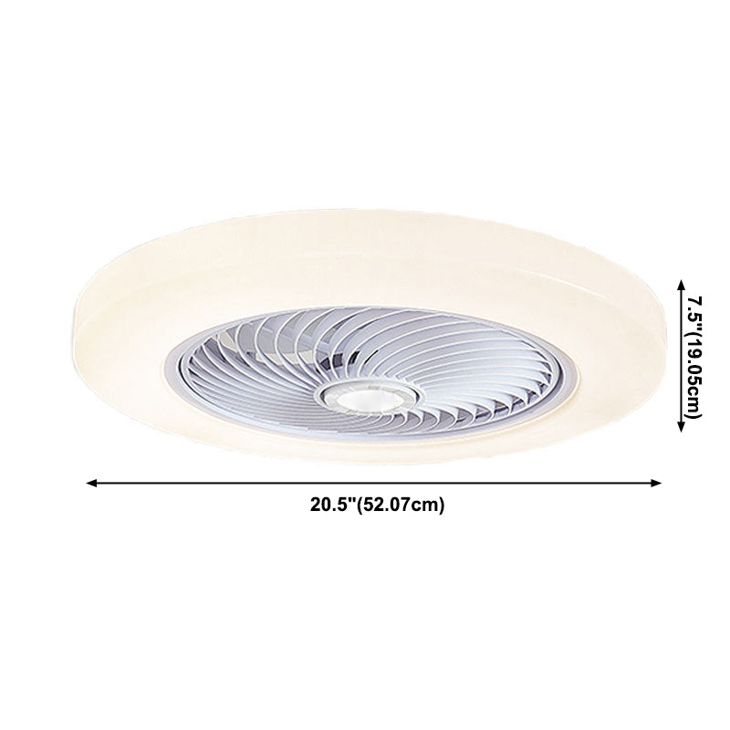 Luz de ventilador circular de estilo macarrón LED acrílico LED Semi Flush Mount Lighture