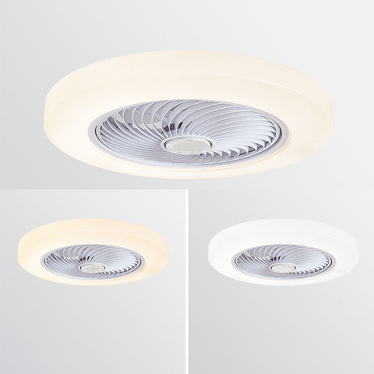 Luz de ventilador circular de estilo macarrón LED acrílico LED Semi Flush Mount Lighture