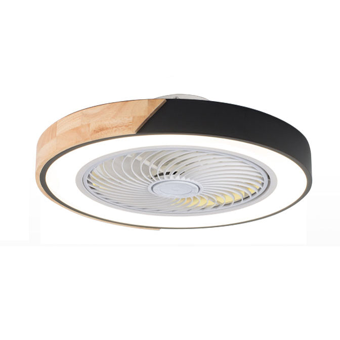 Macaron Plafond rond lampe en bois LED LED SEMI FUX ALIME MONTÉ