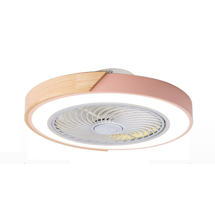 Macaron Plafond rond lampe en bois LED LED SEMI FUX ALIME MONTÉ