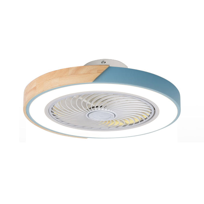 Macaron Plafond rond lampe en bois LED LED SEMI FUX ALIME MONTÉ