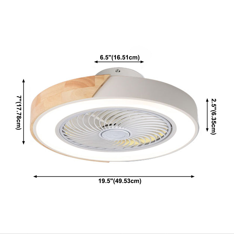 Macaron Plafond rond lampe en bois LED LED SEMI FUX ALIME MONTÉ