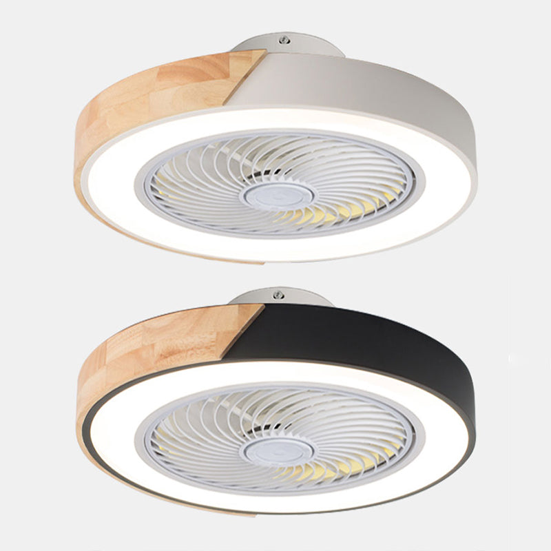 Macaron Plafond rond lampe en bois LED LED SEMI FUX ALIME MONTÉ