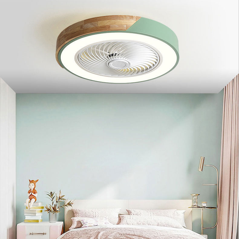 Macaron Plafond rond lampe en bois LED LED SEMI FUX ALIME MONTÉ