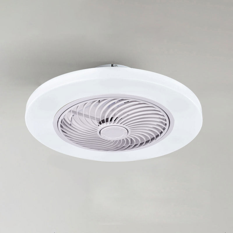 Ventilatore a led acrilico circolare ventola minimalista semi -rulli per la camera da letto