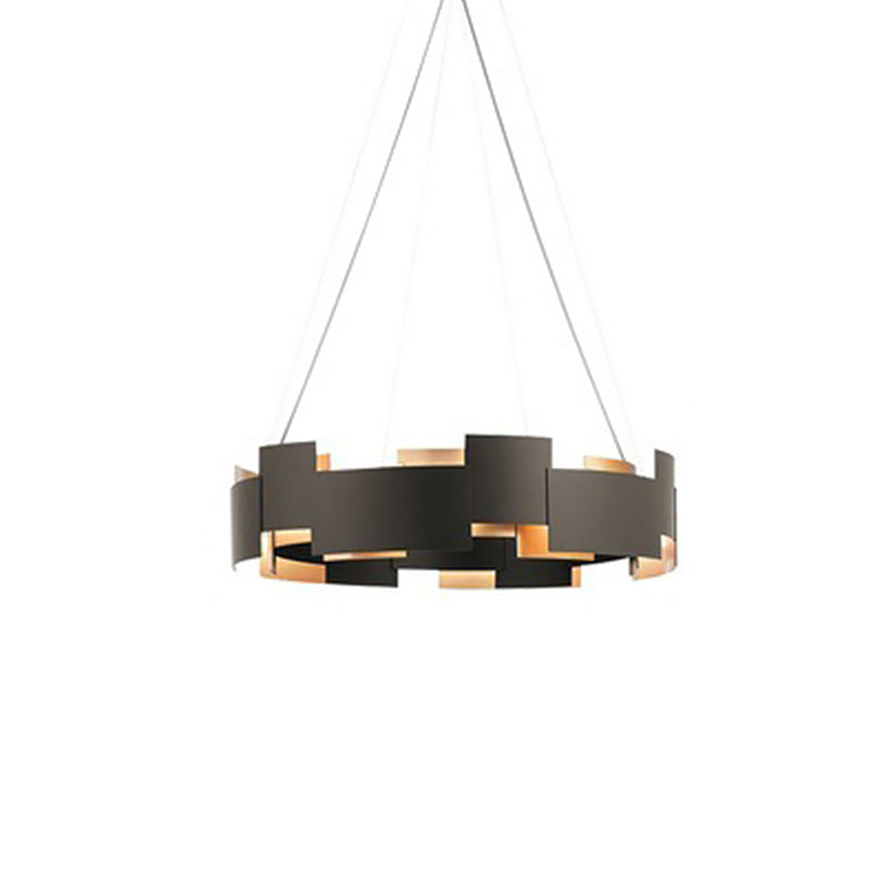 Black Creative Postmodern Metal Chandelier Light Fixtures Restaurant Cafe Hanging Chandelier