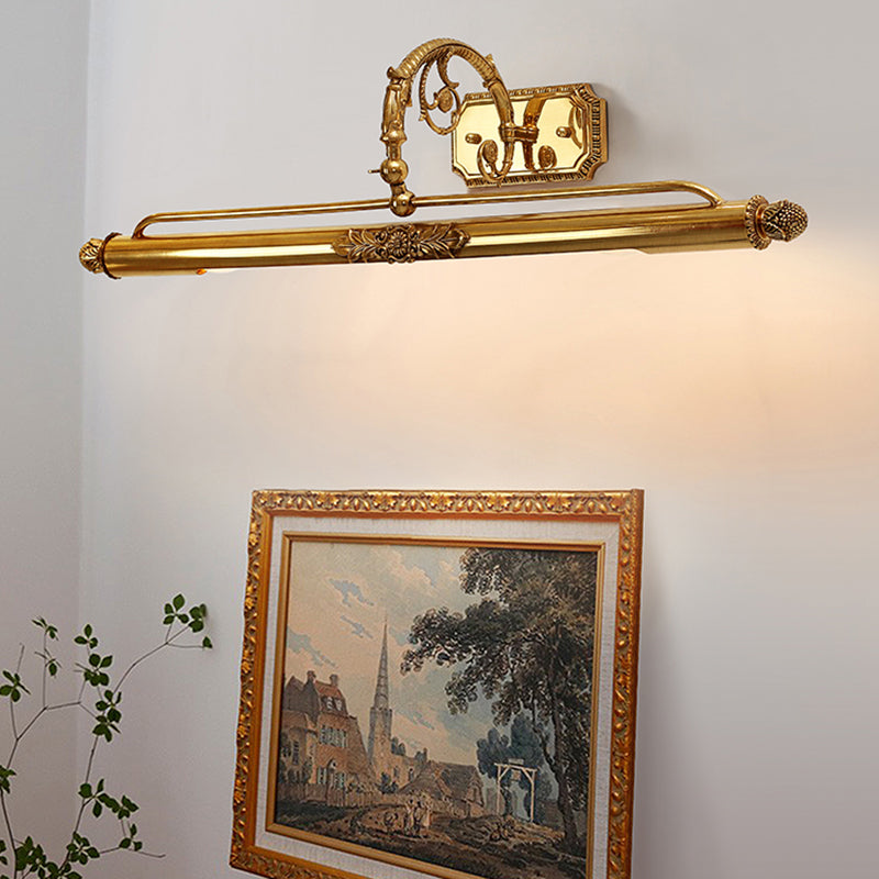 30 "/22" langes Eitelkeitslicht mit Geweih Mitte des Jahrhunderts moderne Wandmontage Licht in Gold