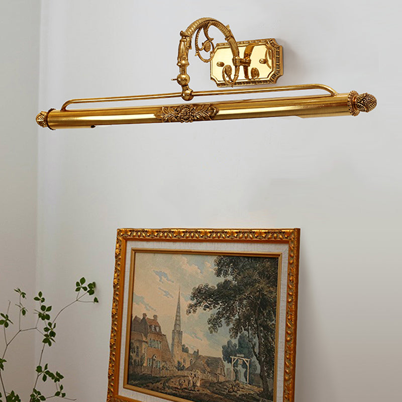 30 "/22" langes Eitelkeitslicht mit Geweih Mitte des Jahrhunderts moderne Wandmontage Licht in Gold