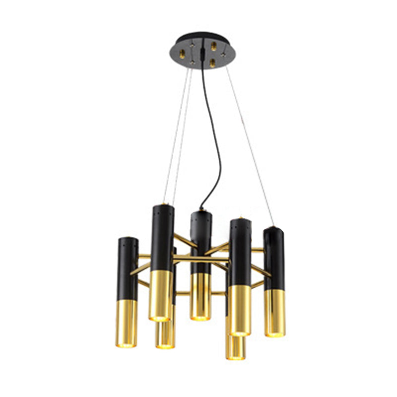 Sitting Room Postmodern Metal Chandelier Lighting Fixture Balck-gold Chandelier Pendant Light