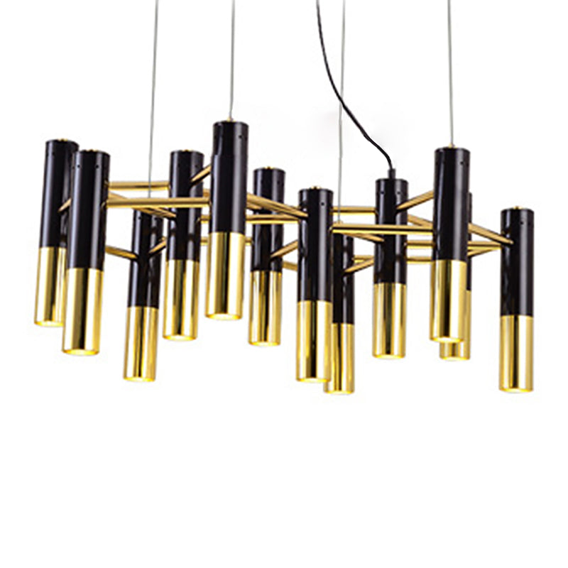 Sitting Room Postmodern Metal Chandelier Lighting Fixture Balck-gold Chandelier Pendant Light