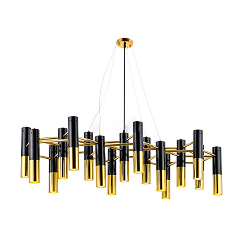 Sitting Room Postmodern Metal Chandelier Lighting Fixture Balck-gold Chandelier Pendant Light