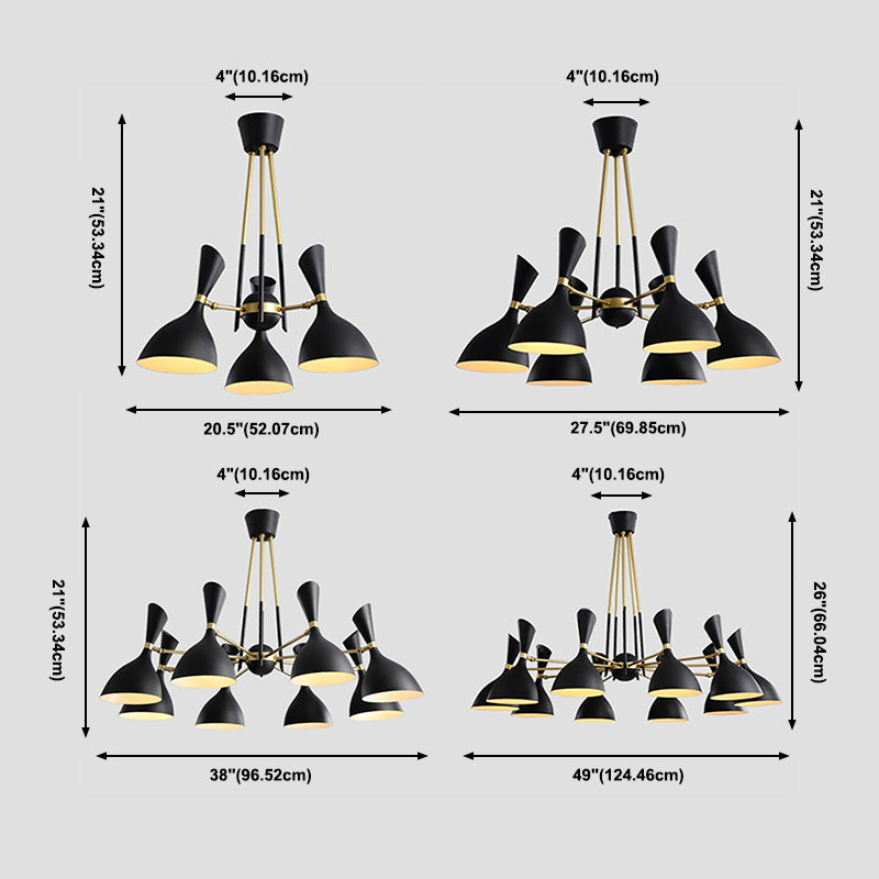 Aménagement en métal étoiles à lustre de lustre de la lumière de la lumière de style simplicité