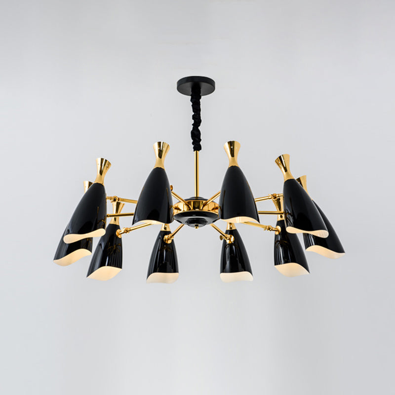 Postmodern 10 CHANDELIER LIGHTES ACCULTURS METAL ET VERRE PROSIDE CHANDELIER POUR CAFE