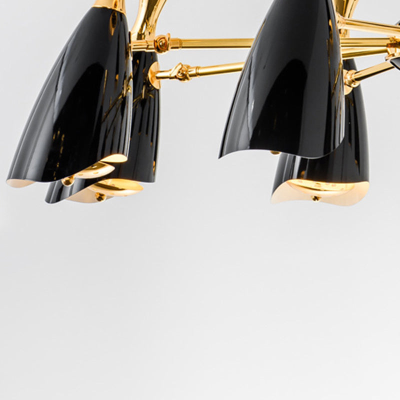 Postmodern 10 CHANDELIER LIGHTES ACCULTURS METAL ET VERRE PROSIDE CHANDELIER POUR CAFE