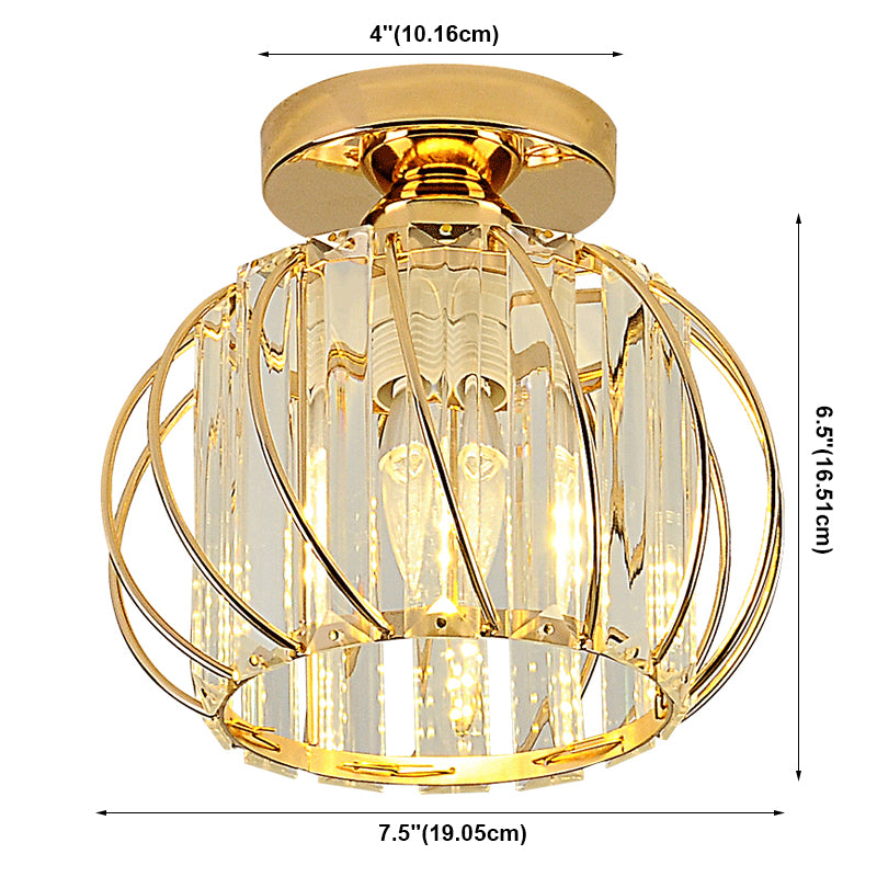 Modern Style Lantern Massimale Monte Light Fixture Crystal Aisle Soffitto Luce Fissaggio