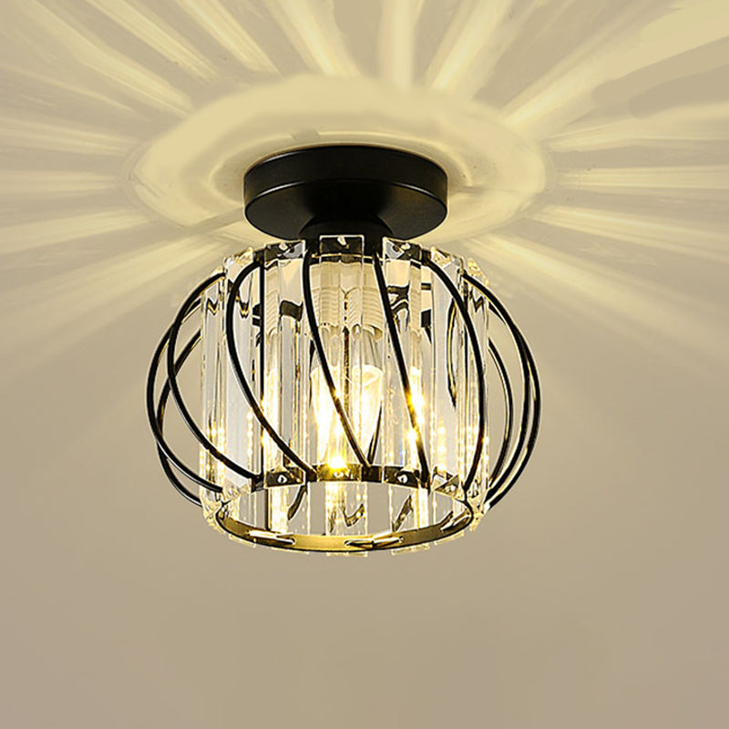 Modern Style Lantern Massimale Monte Light Fixture Crystal Aisle Soffitto Luce Fissaggio