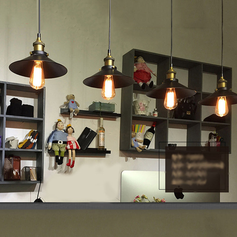 1 Light Cone Ceiling Pendant Creative Industrial Style Metal Pendant for Restaurant