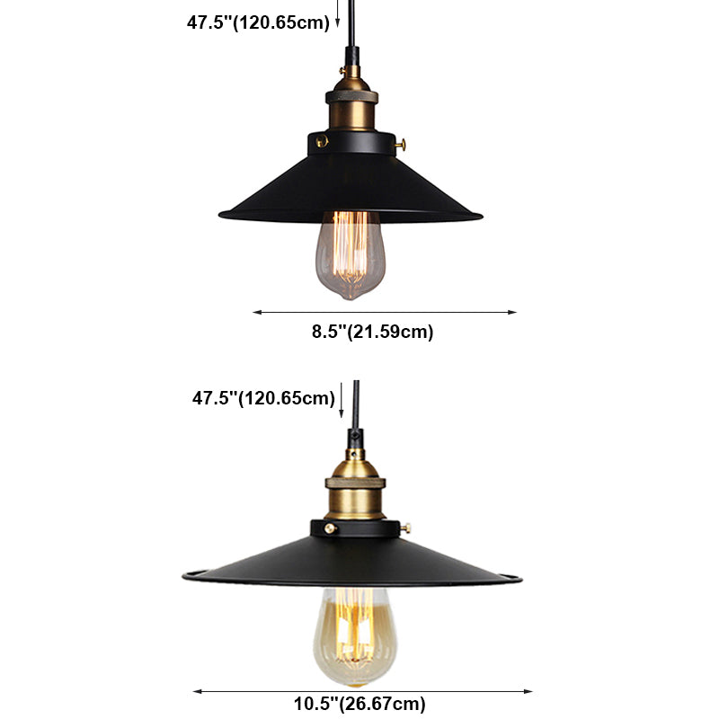 1 Light Cone Ceiling Pendant Creative Industrial Style Metal Pendant for Restaurant