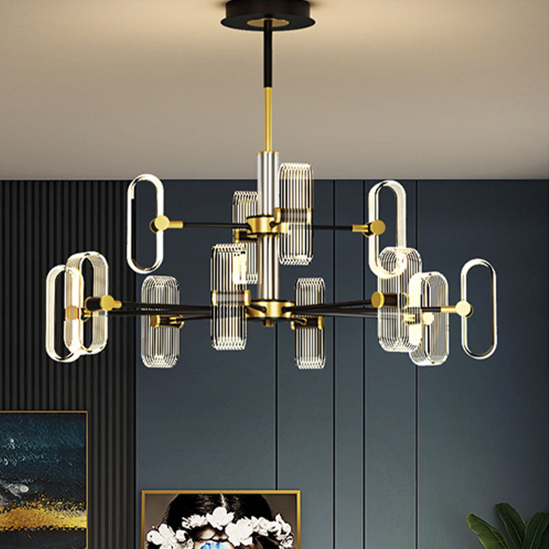 Plafonnage LED 1/2 Tier Light Light Modern Chandelier Lighting