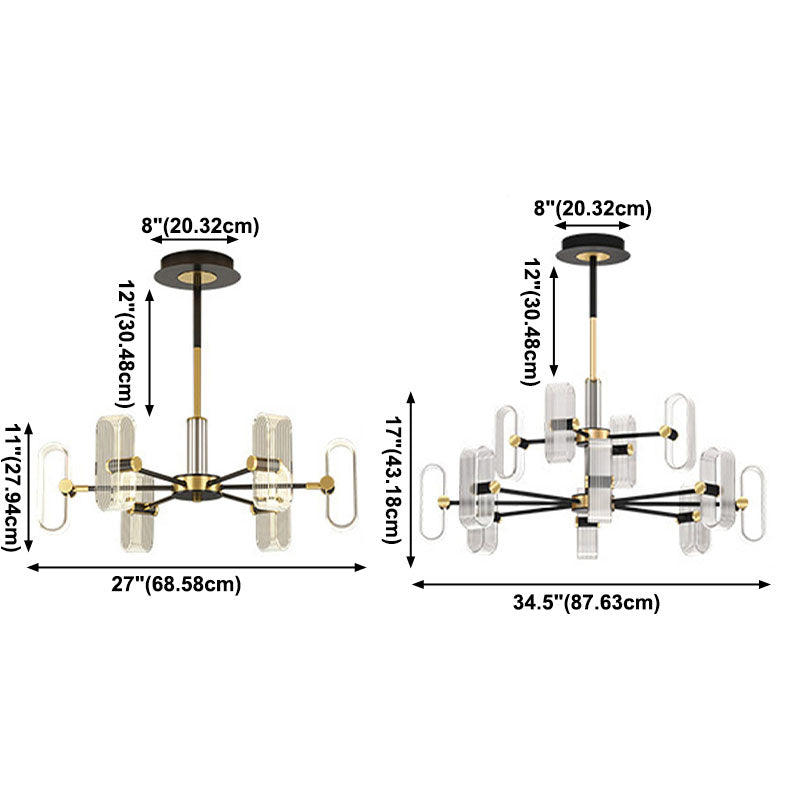 Plafonnage LED 1/2 Tier Light Light Modern Chandelier Lighting