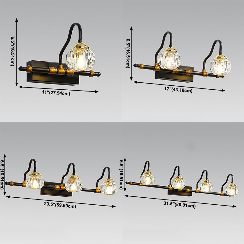 LED Kristallspiegel Lampe Nordic Style Badezimmer Waschraumspiegelleuchte