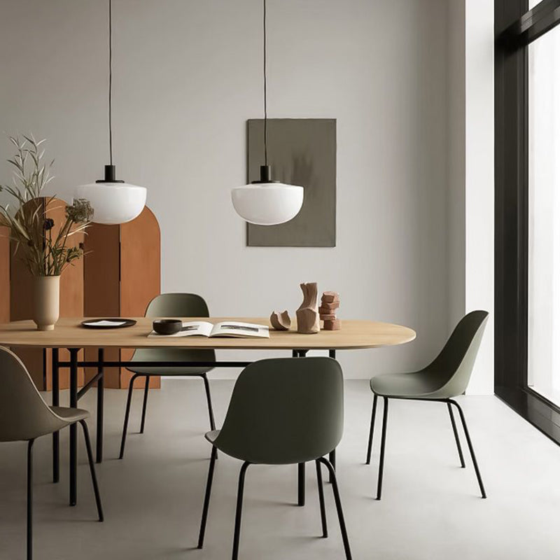 Metall moderner ovaler Esstisch Holz Tisch für Esszimmer und Küche