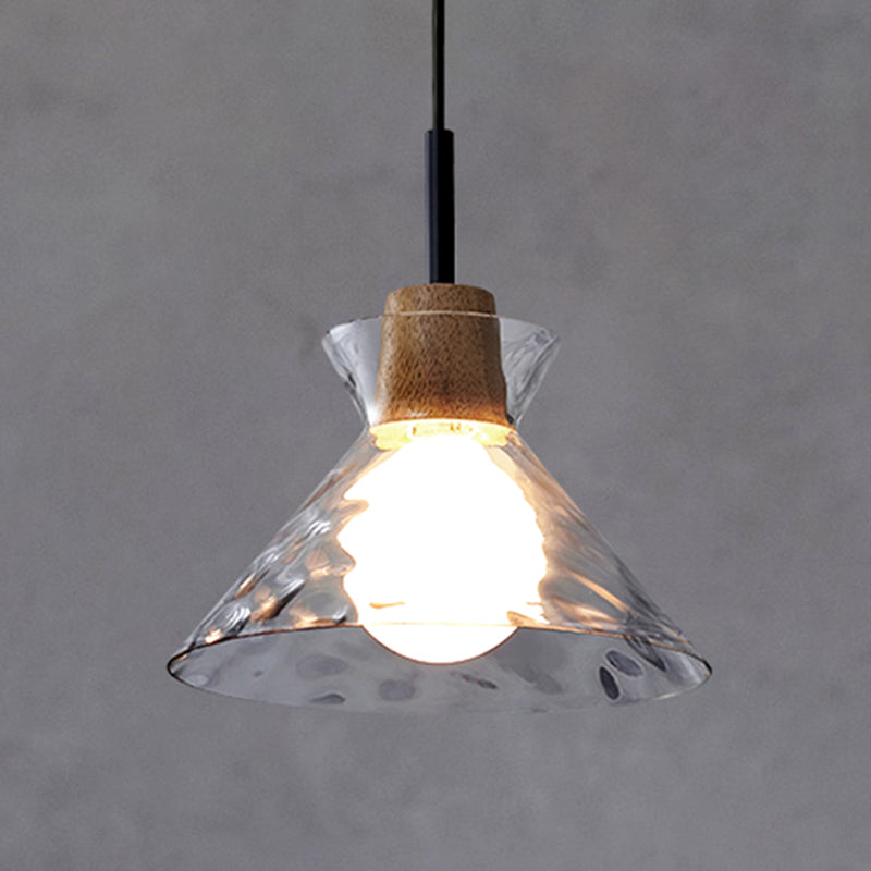 Lumière de suspension à la lumière unique intérieure, pendentif en verre d'eau pour table de dîner