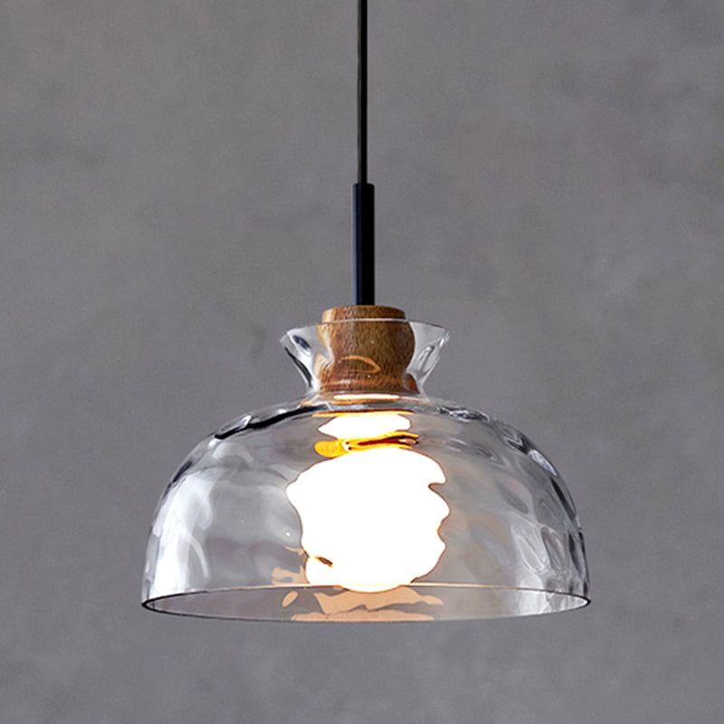 Lumière de suspension à la lumière unique intérieure, pendentif en verre d'eau pour table de dîner