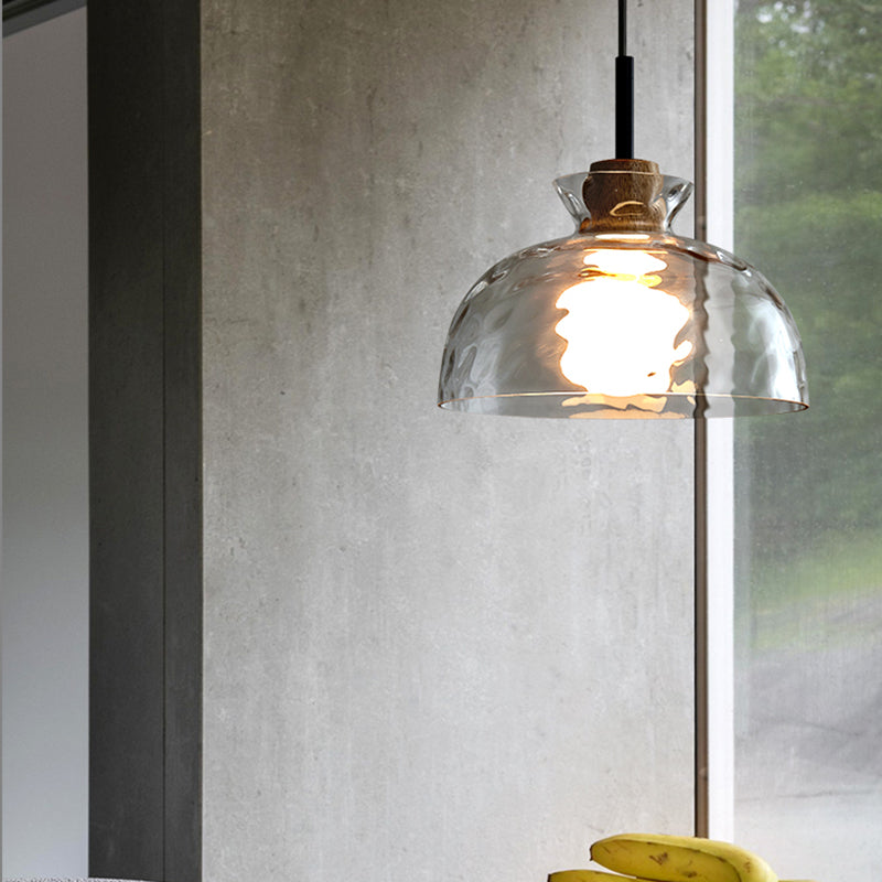 Indoor Single Light Hanging Light, Water Glass Pendant Light for Dinner Table