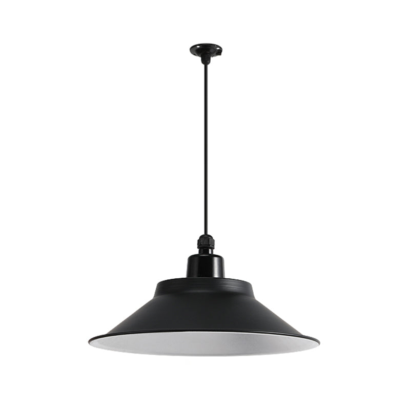 1-Light Cone Shade Pendant Lamp, Contemporary Industrial Metal Hanging Light