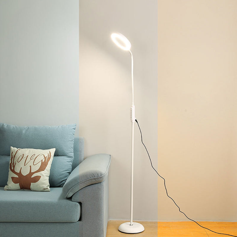 Sala de estar en forma de bucle LED acrílico LED minimalista Luz de lectura de piso