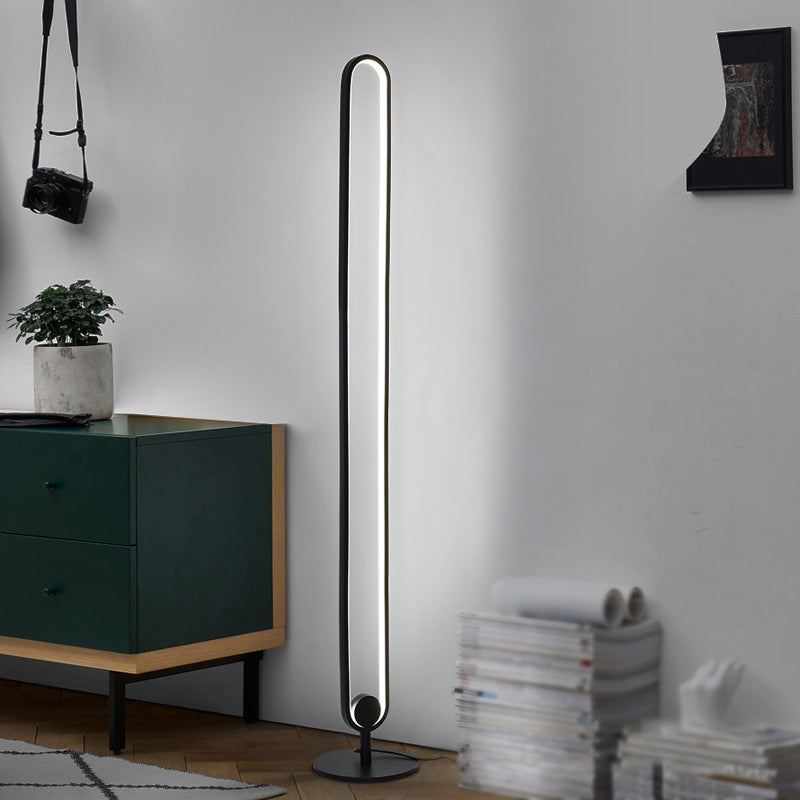 Aluminium langwerpige staande lamp eenvoud LED Floor Light voor woonkamer