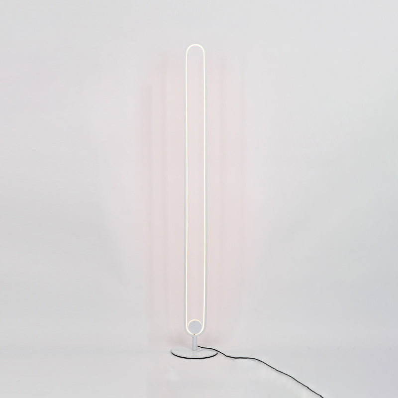 Aluminum Oblong Standing Lamp Simplicity LED Floor Light for Living Room