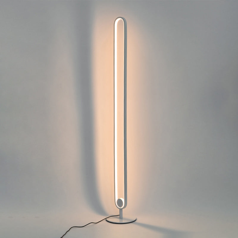 Aluminum Oblong Standing Lamp Simplicity LED Floor Light for Living Room