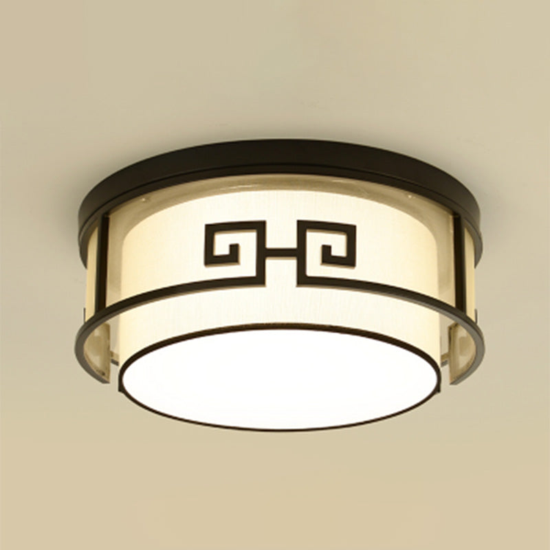 3/5 Testa Tessuto Soffitto Lampada Cinese Stile Flush Montaggio Lighting Fixtures per Living Room