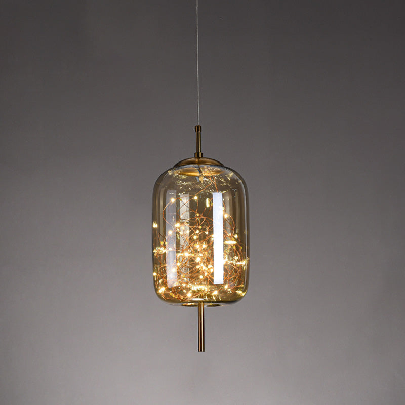 Contemporary Simplicity Farmhouse Ceiling Light with Unique Glass Shade