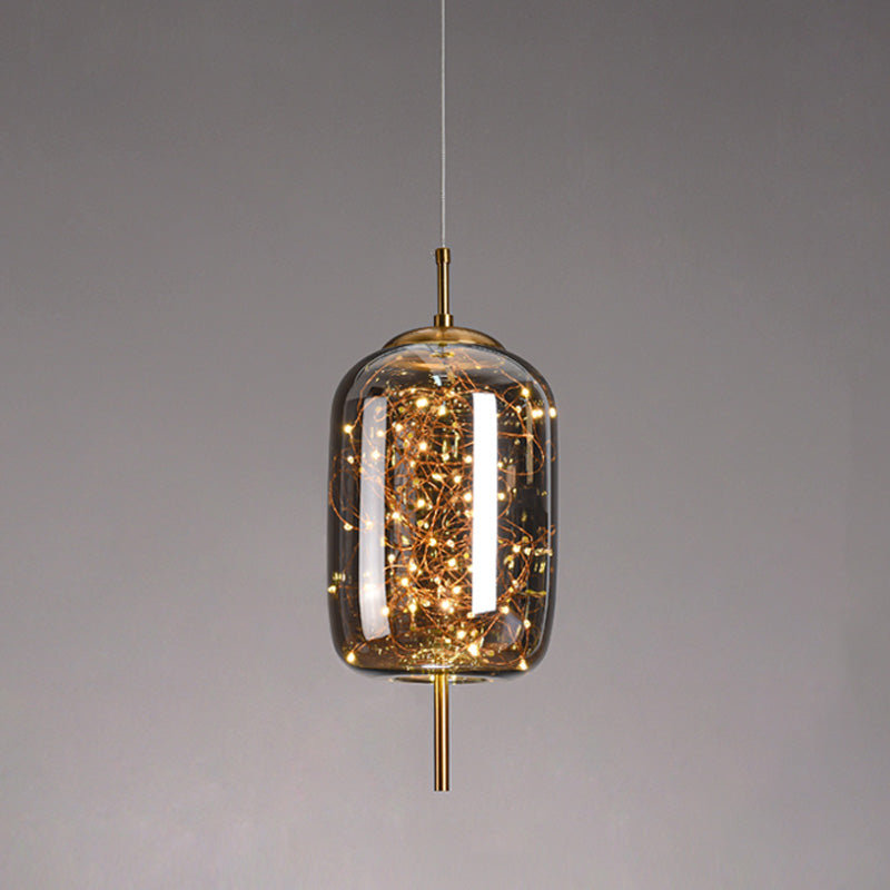 Contemporary Simplicity Farmhouse Ceiling Light with Unique Glass Shade